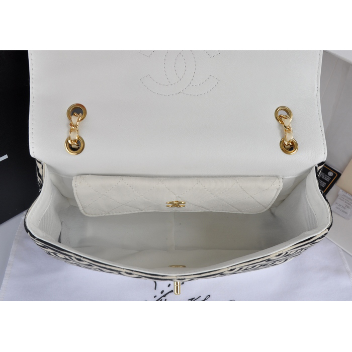 2014 Chanel Classic Flap Bag Original Sheepskin Leather A92052 White