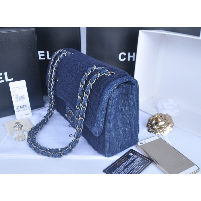 2014 Chanel Classic Flap Bag Original Villus A92464 Royal