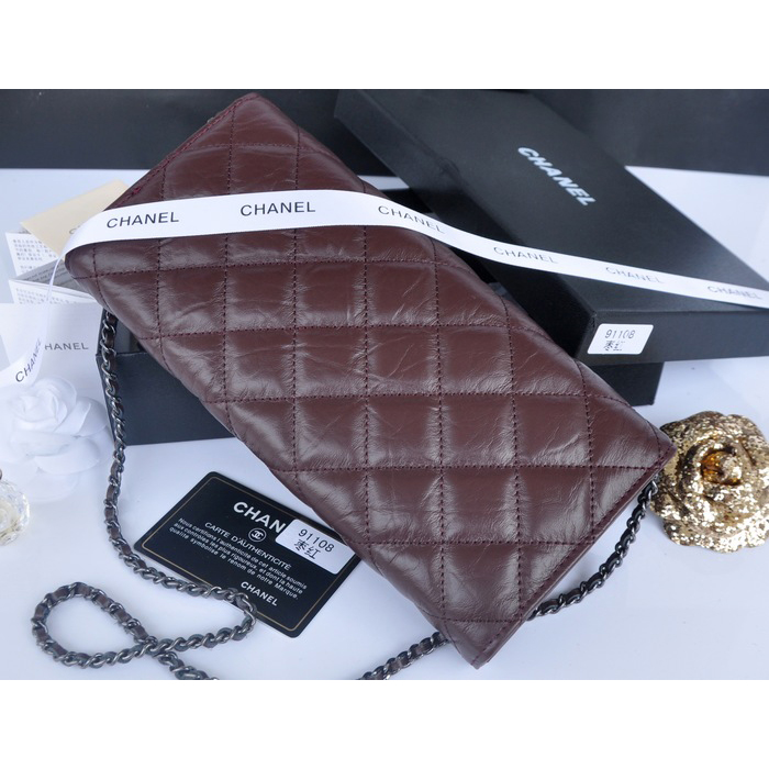 2014 Chanel Classic Flap Bags Original Leather A91108 Burgundy