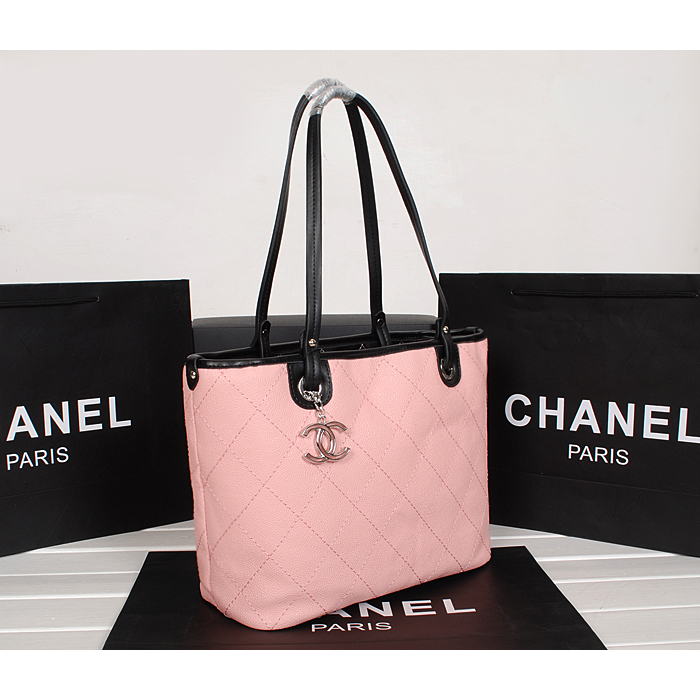 2014 Chanel Classic Shopping Bag Caviar leather A6868 in Pink