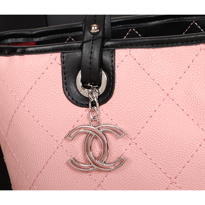 2014 Chanel Classic Shopping Bag Caviar leather A6868 in Pink