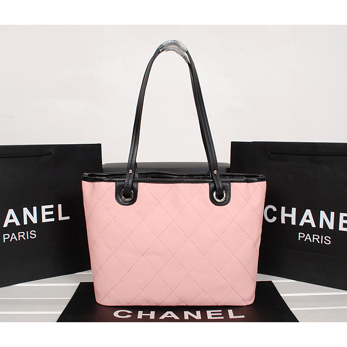 2014 Chanel Classic Shopping Bag Caviar leather A6868 in Pink