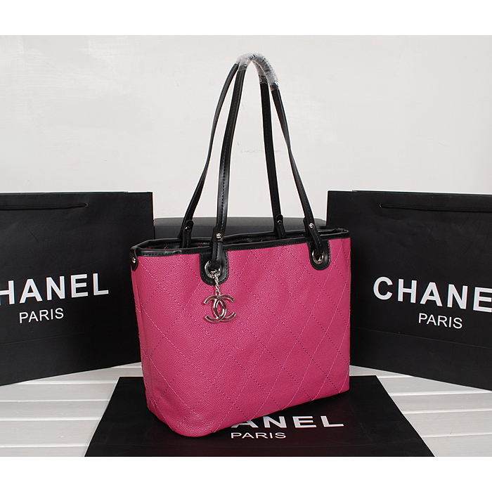 2014 Chanel Classic Shopping Bag Caviar leather A6868 in Rose