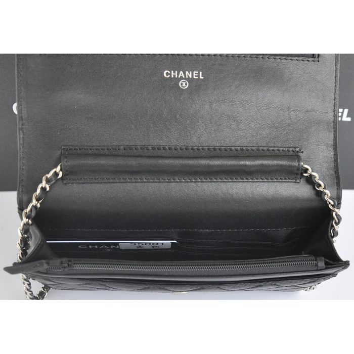 2014 Chanel Clutch MINI bag Original Leather A35001 Black