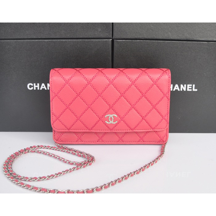 2014 Chanel Clutch MINI bag Original Leather A35001 Peach