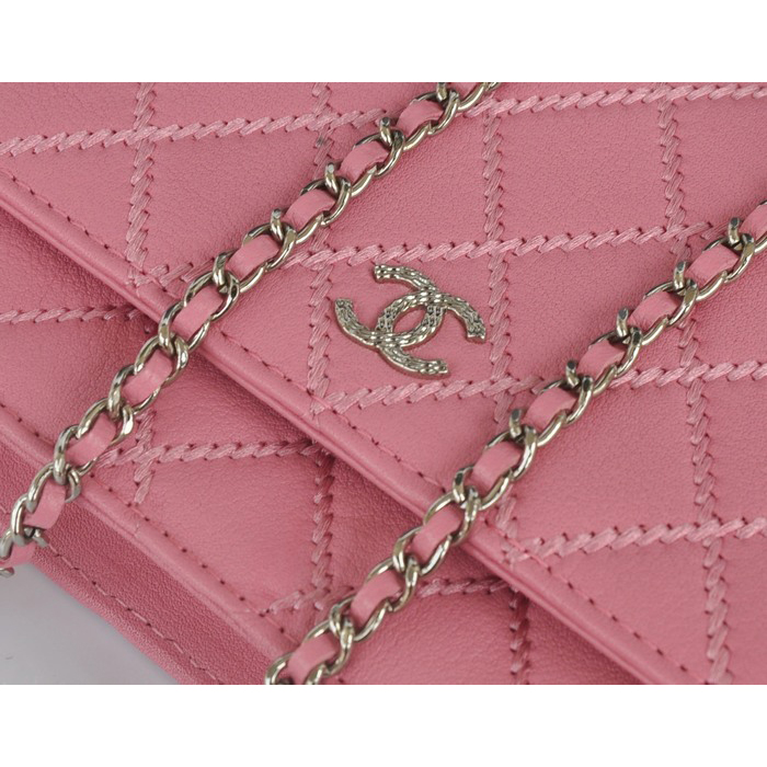 2014 Chanel Clutch MINI bag Original Leather A35001 Pink