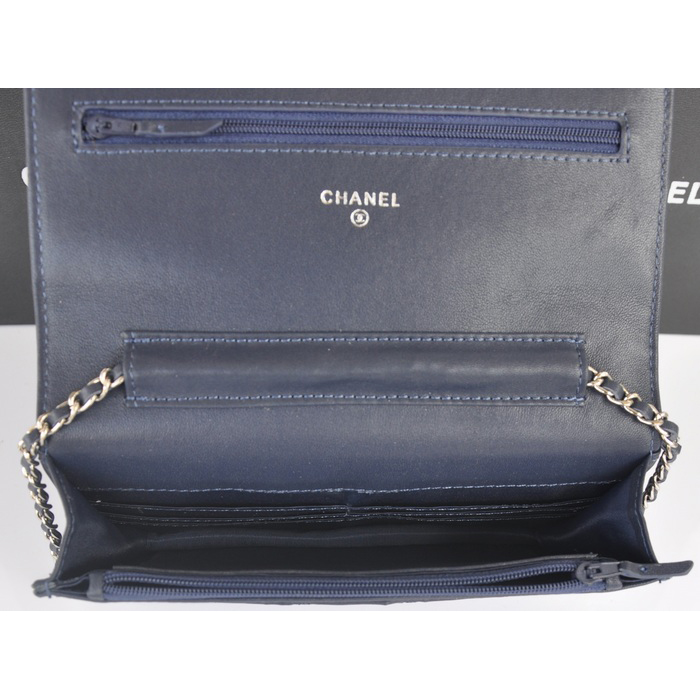 2014 Chanel Clutch MINI bag Original Leather A35001 Royal