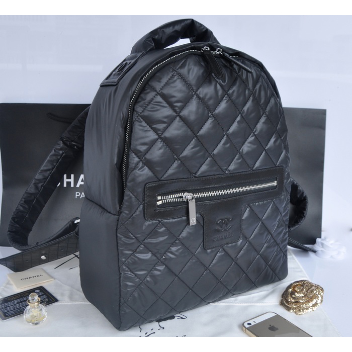 2014 Chanel Coco Cocoon Backpack A90360 Black