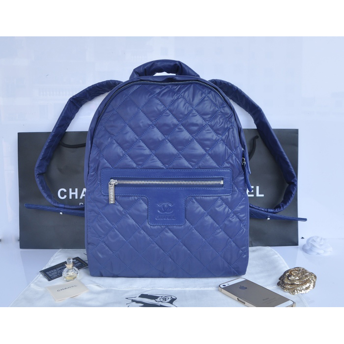 2014 Chanel Coco Cocoon Backpack A90360 Blue