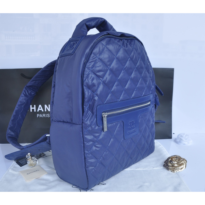 2014 Chanel Coco Cocoon Backpack A90360 Blue