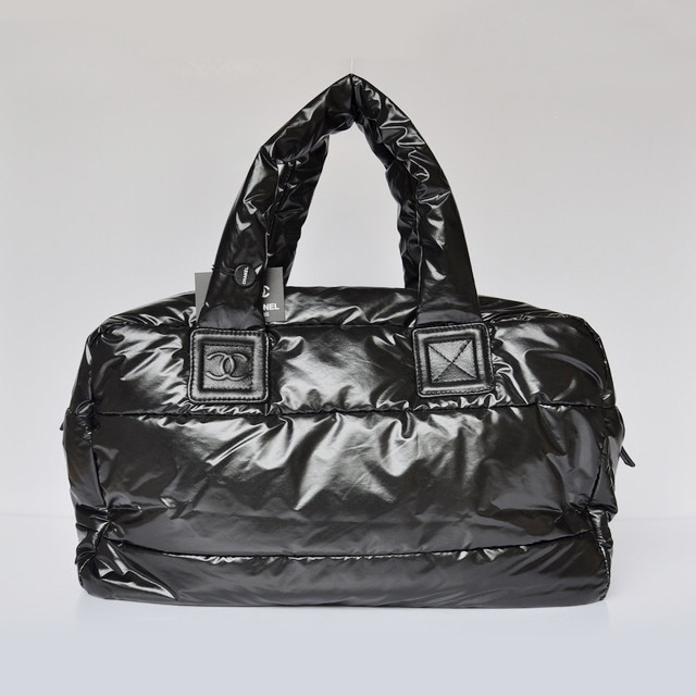 2014 Chanel Coco Cocoon Quilted Nylon Tote in Black