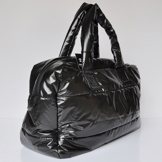 2014 Chanel Coco Cocoon Quilted Nylon Tote in Black