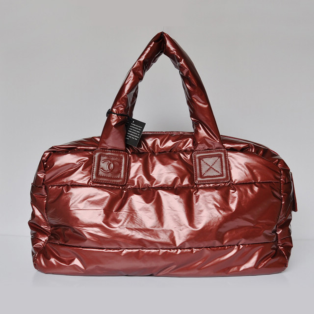 2014 Chanel Coco Cocoon Quilted Nylon Tote in Red