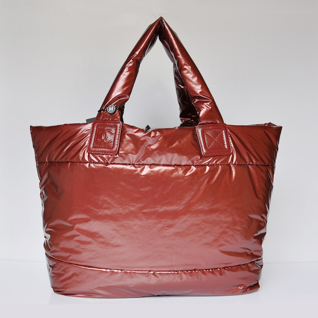 2014 Chanel Coco Cocoon Quilted Nylon Tote in Red