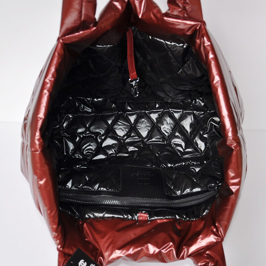 2014 Chanel Coco Cocoon Quilted Nylon Tote in Red