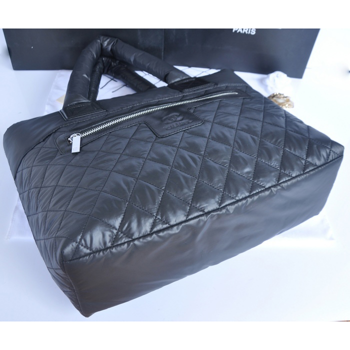 2014 Chanel Coco Cocoon Tote Bag Eiderdown A92259 Black