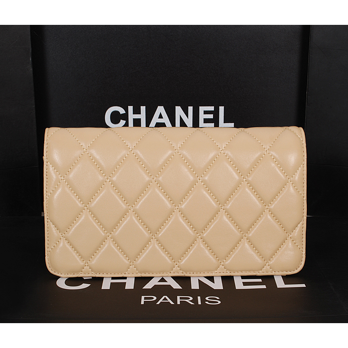 2014 Chanel Flap Shoulder Bag A2020 in Original Sheepskin Leather Apricot