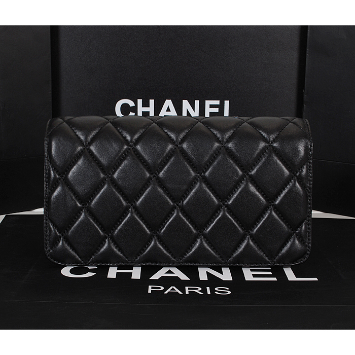 2014 Chanel Flap Shoulder Bag A2020 in Original Sheepskin Leather Black