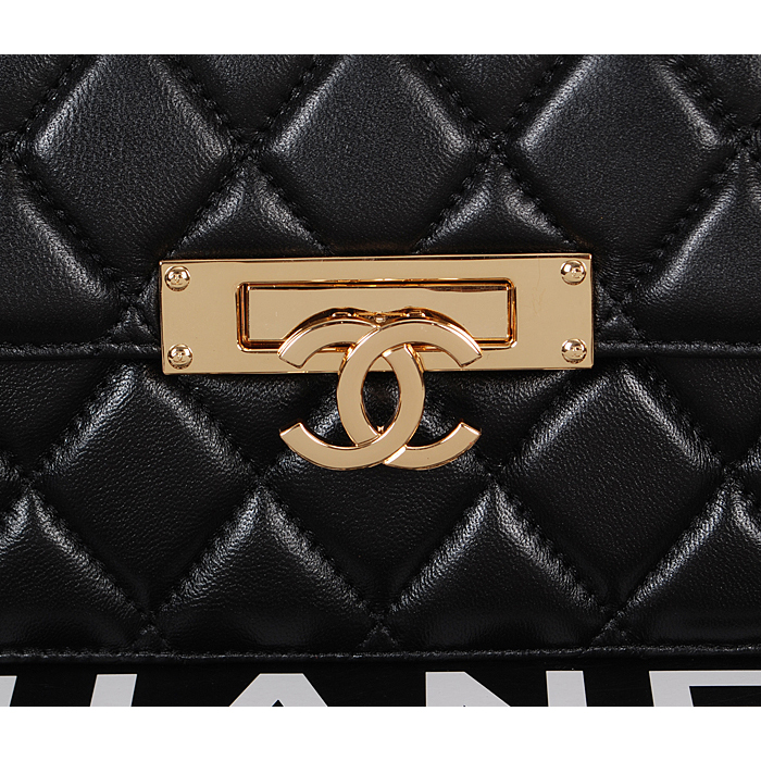 2014 Chanel Flap Shoulder Bag A2020 in Original Sheepskin Leather Black