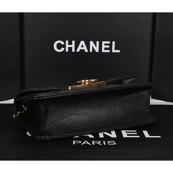 2014 Chanel Flap Shoulder Bag A2020 in Original Sheepskin Leather Black