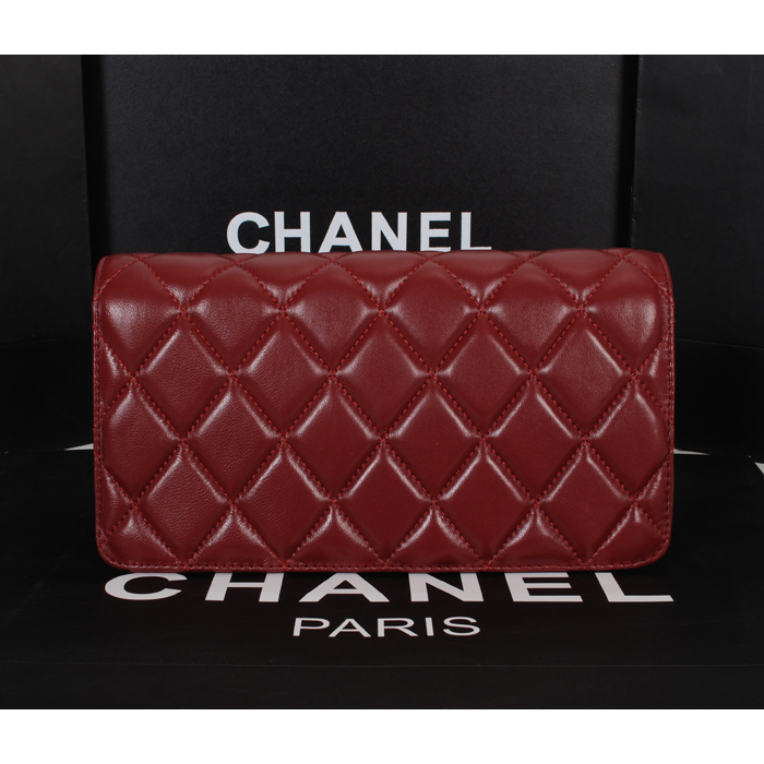 2014 Chanel Flap Shoulder Bag A2020 in Original Sheepskin Leather Burgundy