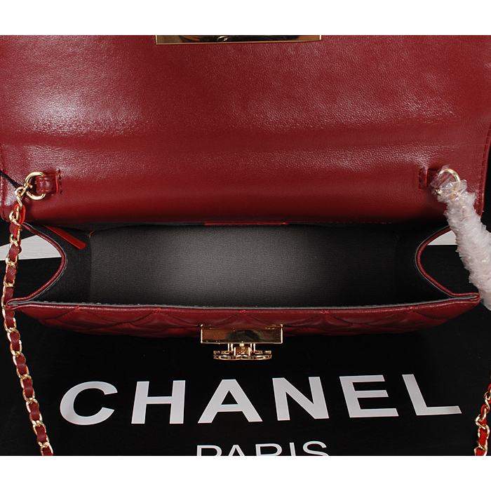 2014 Chanel Flap Shoulder Bag A2020 in Original Sheepskin Leather Burgundy