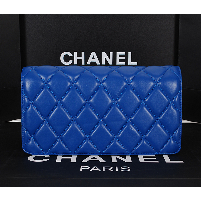 2014 Chanel Flap Shoulder Bag A2020 in Original Sheepskin Leather Royalblue