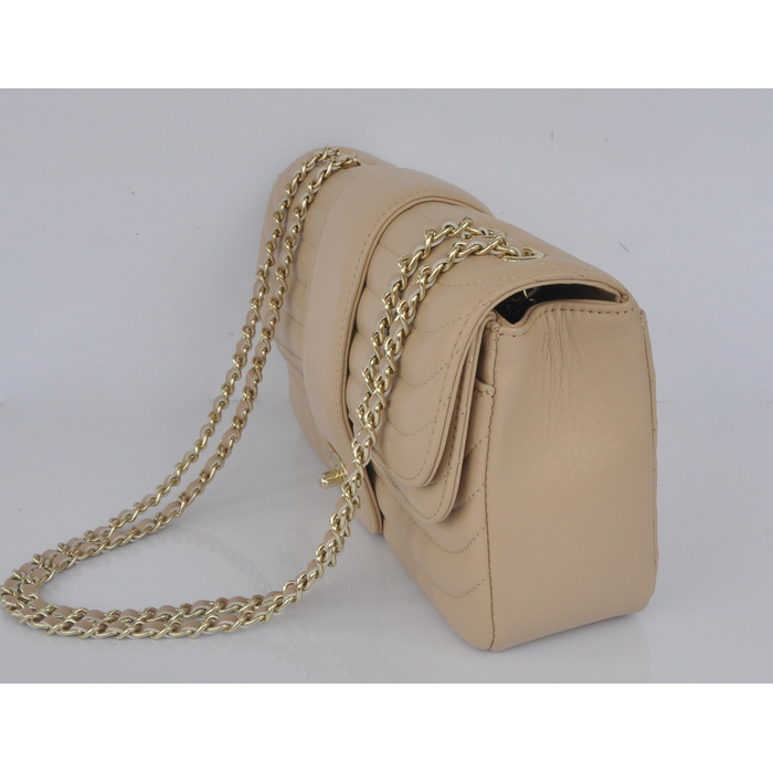 2014 Chanel Flap Shoulder Bag Sheepskin Leather A4026 Apricot