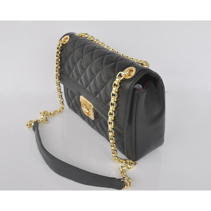 2014 Chanel Flap Shoulder Bag in Sheepskin Leather A67971 Black