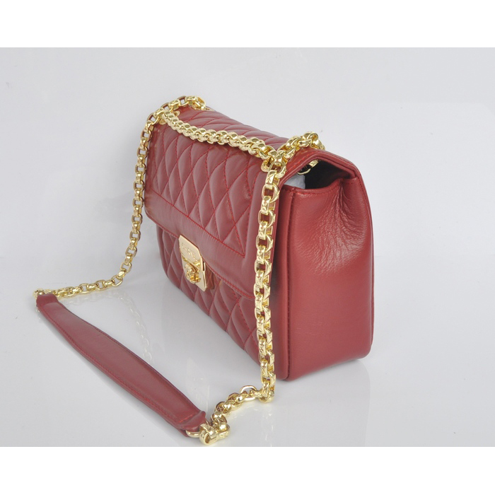 2014 Chanel Flap Shoulder Bag in Sheepskin Leather A67971 Burgundy