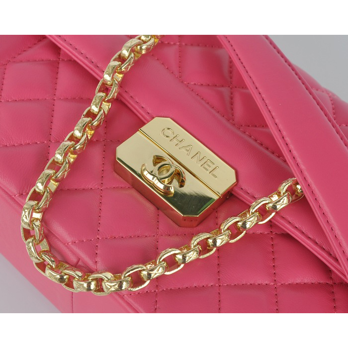 2014 Chanel Flap Shoulder Bag in Sheepskin Leather A67971 Rose