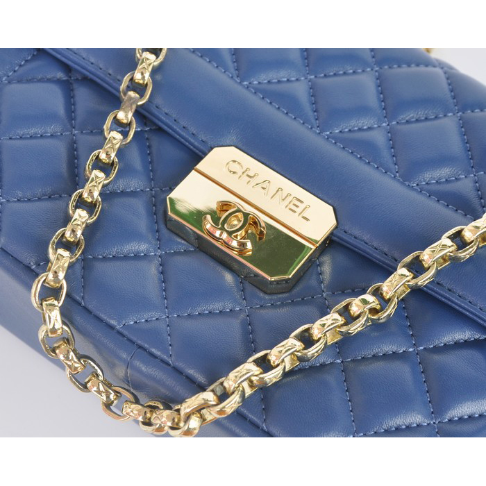 2014 Chanel Flap Shoulder Bag in Sheepskin Leather A67971 Royalblue