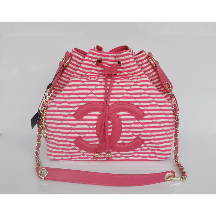 2014 Chanel Hobo Shoulder Bag Jersey and Lambskin A46622 Rose