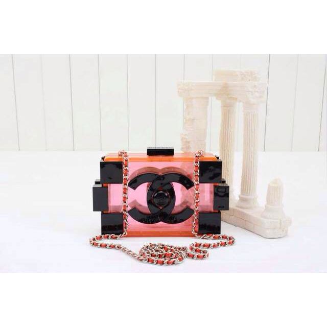 2014 Chanel Lego Clutch A37013 Red&Black