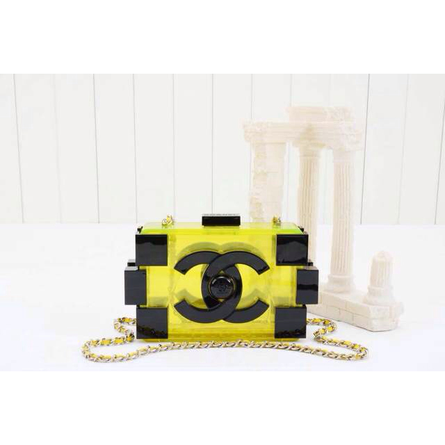 2014 Chanel Lego Clutch A37013 Yellow&Black