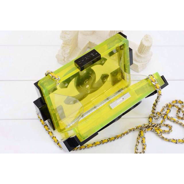 2014 Chanel Lego Clutch A37013 Yellow&Black