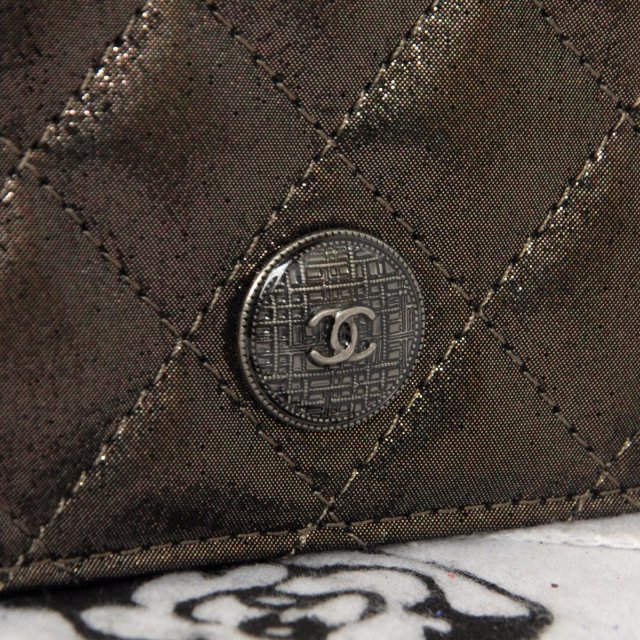 2014 Chanel Matelasse Bi-Fold wallets Original Leather C001 Gray