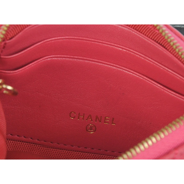 2014 Chanel Matelasse Zip Around Wallet Original Leather A219011 Peach