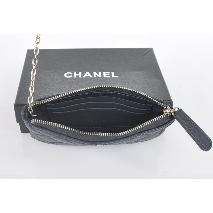 2014 Chanel Matelasse Zip Around Wallet Original Leather A35009 Royal