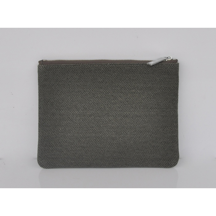 2014 Chanel Medium Canvas ipad mini Clutch bag A80118 Grey