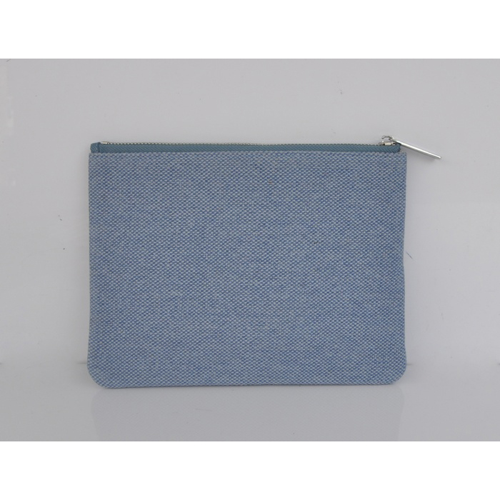 2014 Chanel Medium Canvas ipad mini Clutch bag A80118 Light Blue