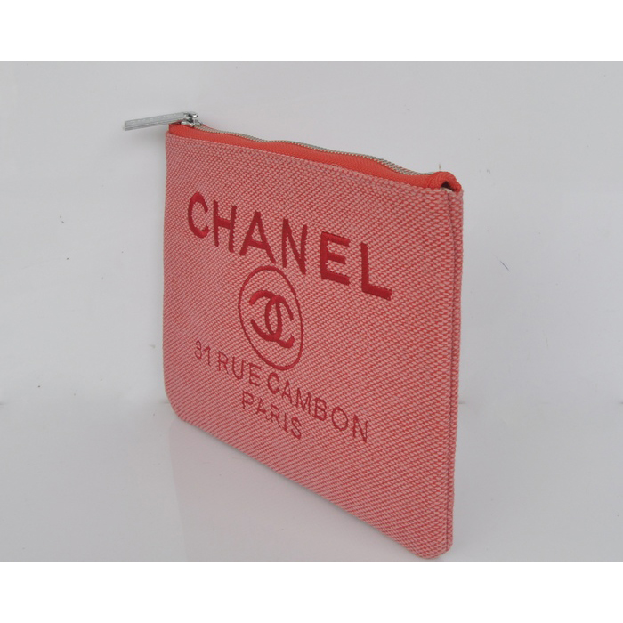 2014 Chanel Medium Canvas ipad mini Clutch bag A80118 Rose