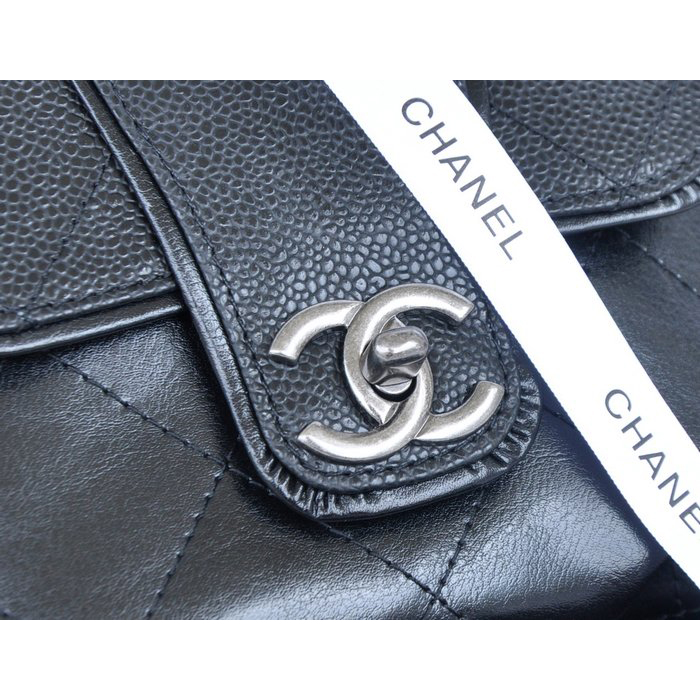 2014 Chanel Shoulder Bag Calfskin Leather A94741 Black