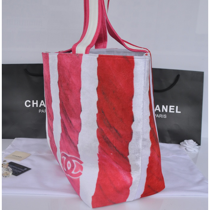 2014 Chanel Shoulder Bag Cotton Satin A66946 Red