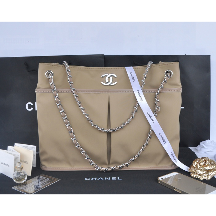 2014 Chanel Shoulder Bag PVC A66395 Apricot