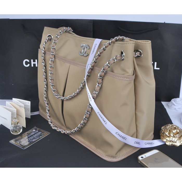 2014 Chanel Shoulder Bag PVC A66395 Apricot