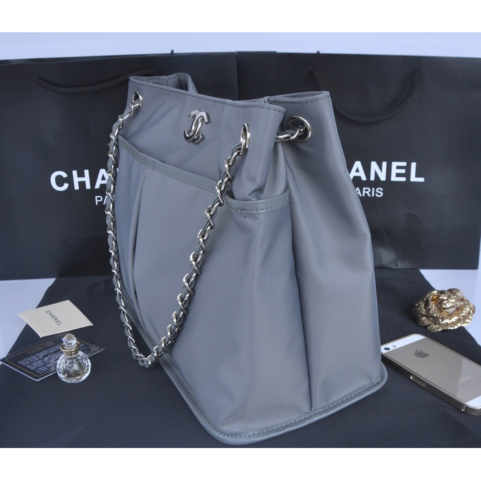 2014 Chanel Shoulder Bag PVC A66395 Grey