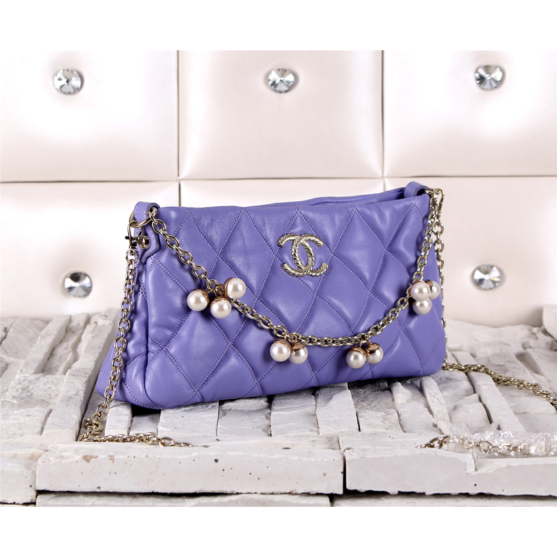 2014 Chanel Shoulder Bag Sheepskin Leather A11048 Lavender