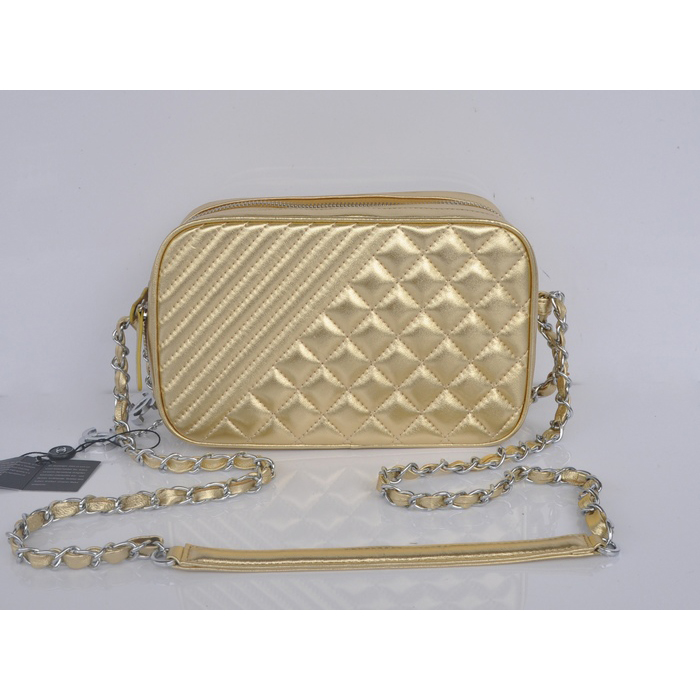 2014 Chanel Shoulder Bag Sheepskin Leather A5811 Gold