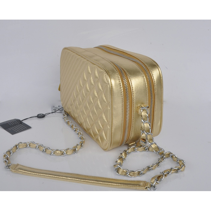 2014 Chanel Shoulder Bag Sheepskin Leather A5811 Gold